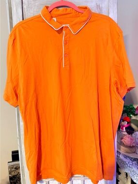 ✨ Like New Men’s Pure Navy Orange & White Polo Shirt XXL ✨